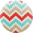 Sweater Weather - Fabric Button - Chevron Pattern