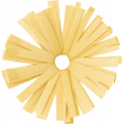 Birthday Wishes - Yellow Frilled Paper Flower