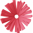 Birthday Wishes - Red Frilled Paper Flower