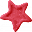 Birthday Wishes - Red Glitter Star