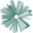 Birthday Wishes - Blue Frilled Paper Flower