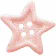 Birthday Wishes - Pink Glitter Star Button