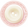 Birthday Wishes - Pink & White Button