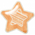 Birthday Wishes - Orange Puffy Balloon Star