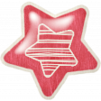 Birthday Wishes - Red Puffy Balloon Star