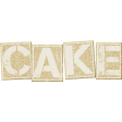 Birthday Wishes - Cork Board Word Art - Cake