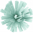 Birthday Wishes - Light Blue Frilled Paper Flower