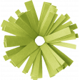 Birthday Wishes - Green Frilled Paper Flower