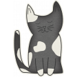 Furry Friends - Kitty - Sweet Black & White Kitty Sticker