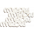 Furry Friends - Kitty - White Wood Meow Word Art