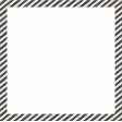 Furry Friends - Kitty - Black Striped Square Frame