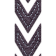 The Best Is Yet To Come 2017 - Trim Vertical Purple Chevron Border - Stitched Felt