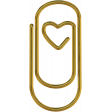 Little gold heart clip