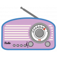 Mini retro radio sticker3