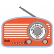 Mini retro radio sticker5