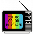 Retro tv sticker
