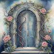 Gothic Closed Door Background 1