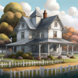 Country Farmhouse Background