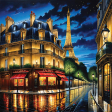 Paris At Night Background