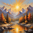 Majestic Mountains Background