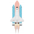 Reach August 2020 Blog train, space shuttle sticker
