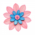 Layered Flower Embellishement - Pink and Blue Pastel
