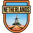 Netherlands Word Art Crest