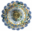 Blue Paper flower, torn-edged multi-layer element