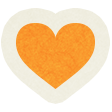 Love At First Sight - Sticker Orange Heart