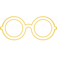 Doodle Yellow Glasses 4