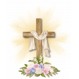 Easter Cross with Flowers