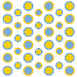 Overlay - Blue and yellow flowers