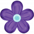 Purple & Aqua Flower