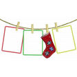 Triple Frame Red Santa Stocking