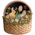 Easter Embroidered Badge Basket 01