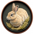 Easter Embroidered Badge Rabbit 03