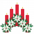 Xmas 2016: Candle Bridge with Poinsettias