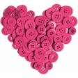 All About Hearts 2017: Button Heart 01, Dark Pink