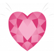 August 2021 Blog Train: Rainbow Unicorn Party Gemstone Heart 01, Pink