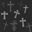 The Good Life: April 2023 Easter: Ash Wednesday Add-On Paper 02 Black Cross Pattern