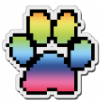 Pixels Stickers: Paw Print
