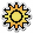Pixels Stickers: Sun