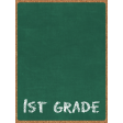 Back To School: 3"x4" Pocket Card, Chalkboard, Green, 1st Grade
