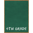 Back To School: 3"x4" Pocket Card, Chalkboard, Green, 4th Grade