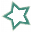 Back To School: Star, Green with White Trim