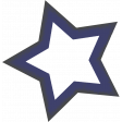 Back To School: Star, Blue with Black Trim