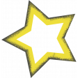Back To School: Star, Yellow with Black Trim