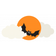 Halloween 2015: Bat, Moon & Clouds