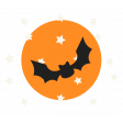 Halloween 2015: Bat, Moon & Stars