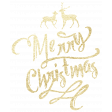 Gold Leaf Foil: Merry Christmas With Deer